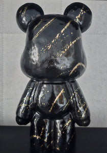 Teddybeer zwart/gold splash