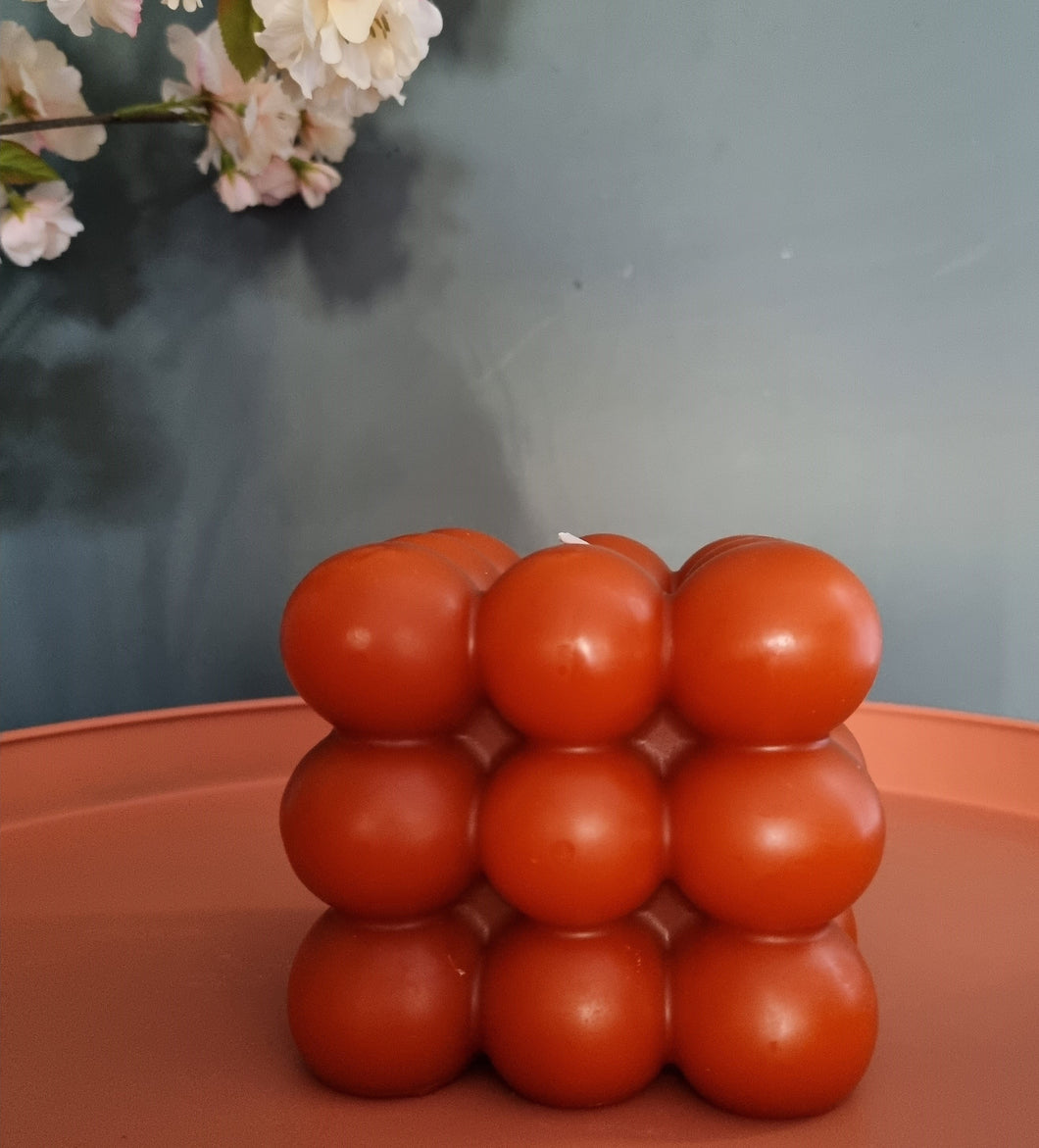 Ravie blokkaars groot donker oranje